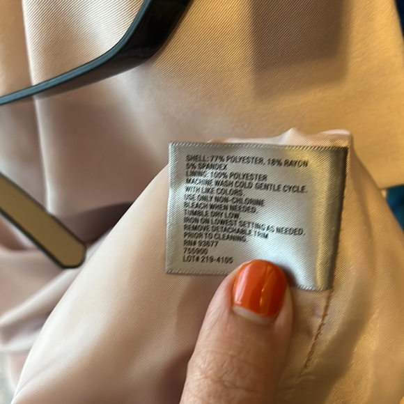 Worthington soft pink peplum dress with belt NWT - Picture 4 of 5